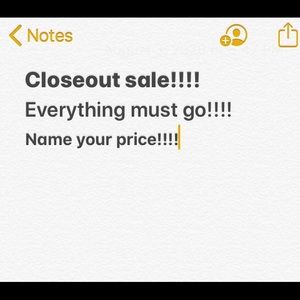 Closeout sale!